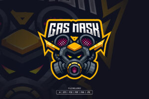 Gas Mask Esport Logo Template