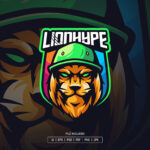 Lion Hype Esport Logo Template