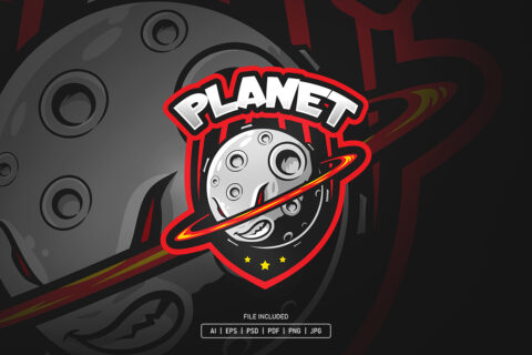 Planet Esport Logo Template