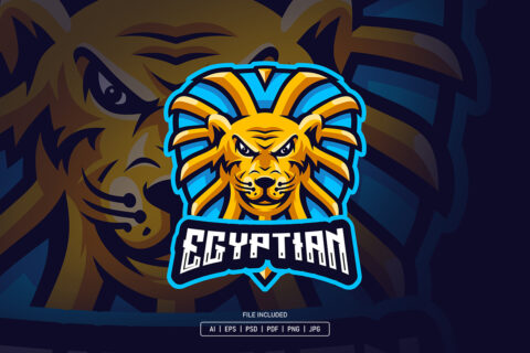 Tiger Egyptian Esport Logo Template