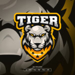 Tiger Head Esport Logo Template