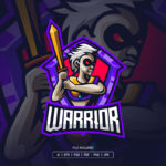 Warrior Young Esport Logo Template