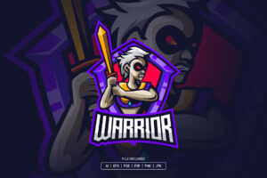 Warrior Young Esport Logo Template