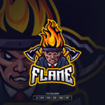 Flame Esport Logo Template