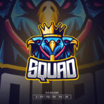 Bird King Esport Logo Template