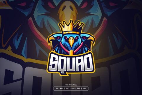 Bird King Esport Logo Template