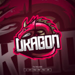 Red Dragon Esport Logo Template