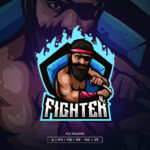 Fighter Esport Logo Template