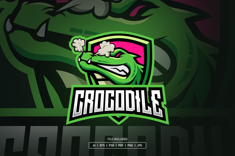 Crocodile Esport Logo Template