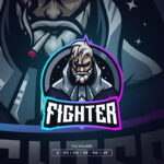 Strong Fighter Esport Logo Template