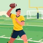 Football Player Throw-In - 2D Flat Vector Design