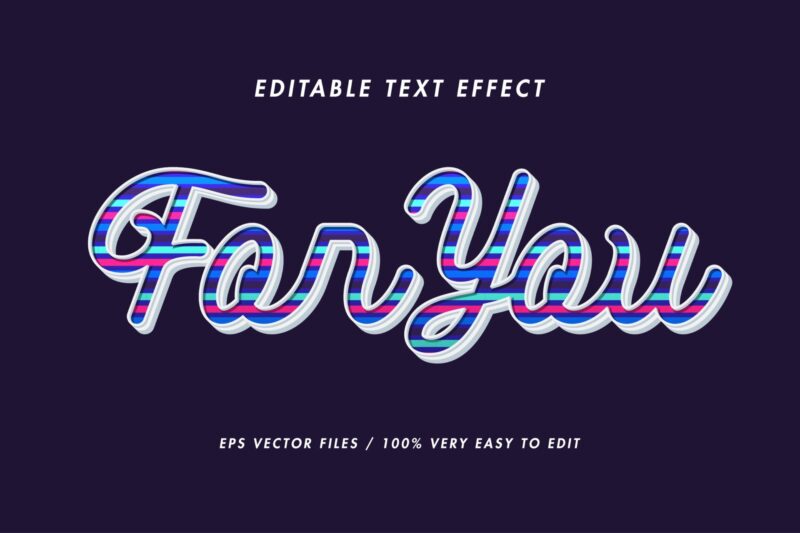 Colorful Lines Debossed Text Effect