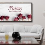 Frame Mockup on Wall Living Room