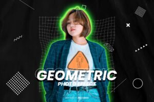 Geometric Style Photo Effect PSD