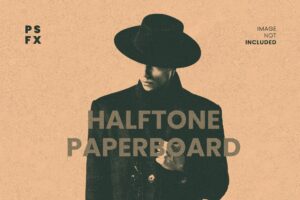 Halftone Paperboard Photo Effect