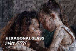 Hexagonal Glass Overlay Photo Effect