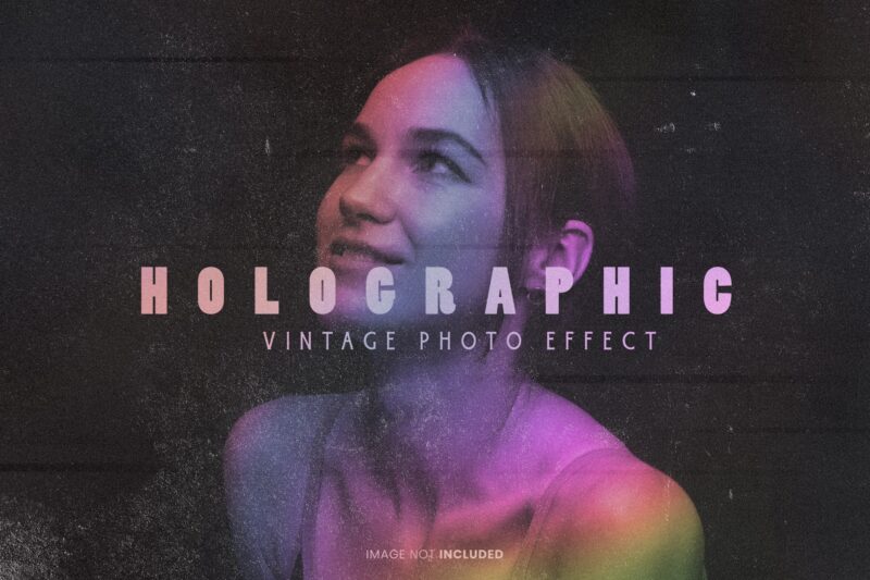 Holographic Vintage Photo Effect