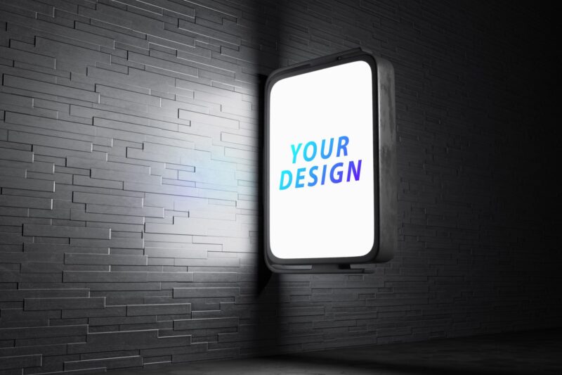 Light Box Branding Logo Mockup