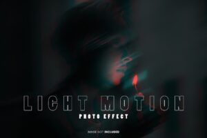 Light Motion Photo Effect with Anaglyph Color