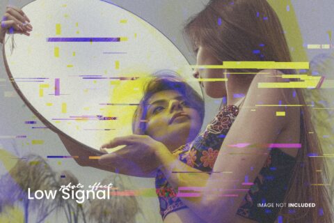 Low Signal Glitch Photo Effect PSD