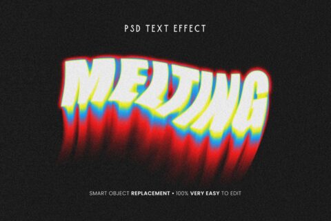 Retro Melting Text Effect