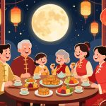 Mid-Autumn Festival Family Gathering with Mooncakes