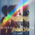 Mirror Glass Photo Effect with Rainbow Overlay