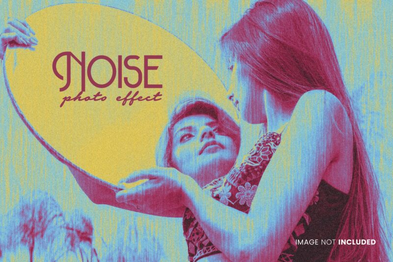 Noise Photo Effect with Acid Duotone