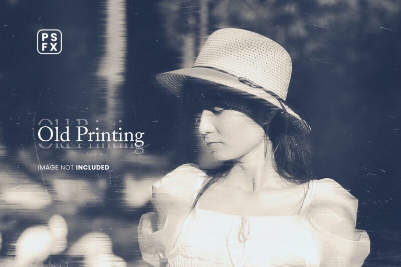 Old Printing Photo Effect PSD