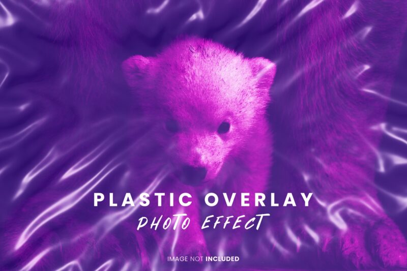 Plastic Overlay Photo Effect with Purple Duotone