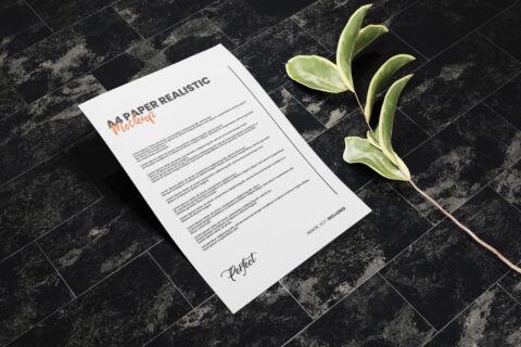 A4 Paper Mockup