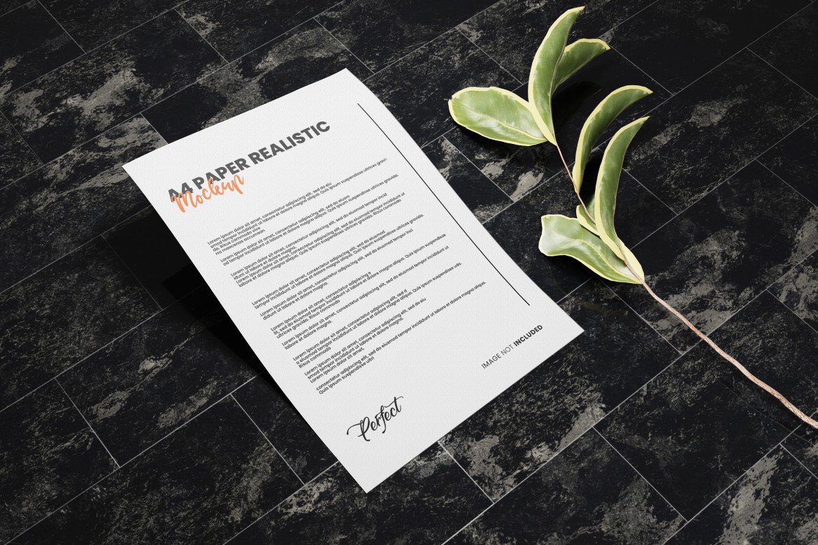 A4 Paper Mockup