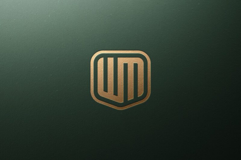 Luxury Green Paper Logo Mockup