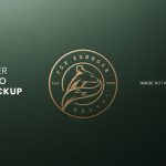 Luxury Green Paper Logo Mockup