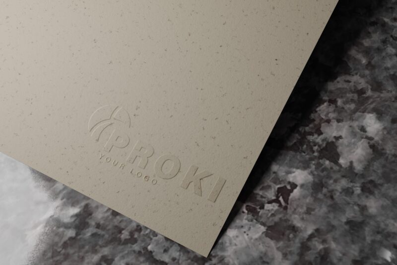 Luxury Paper on Stone Logo Mockup