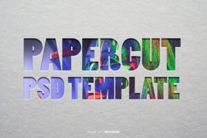 Paper Cut PSD Template