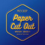 Paper Cut Out Logo Mockup