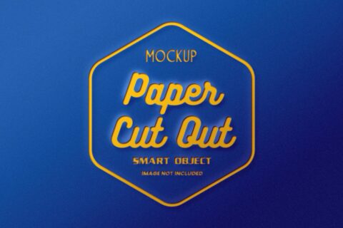 Paper Cut Out Logo Mockup