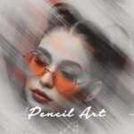 Pencil Art Straight Lines Photo Effect