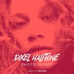 Pixel Halftone Photo Effect