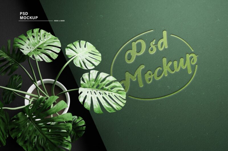 Green Elegant Logo Mockup