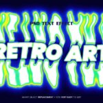 Retro Art Melting Text Effect