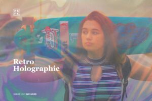 Retro Holographic Photo Effect PSD