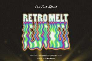 Retro Melt PSD Text Effect