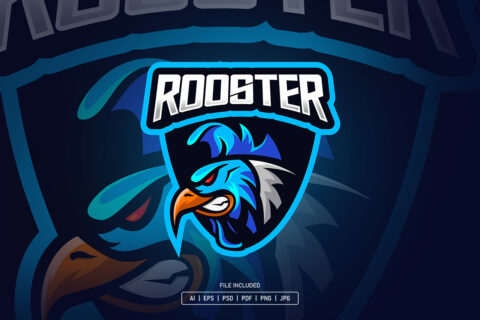 Angry Rooster Esport Logo Template