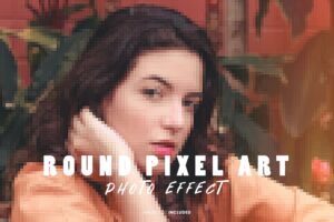 Round Pixel Art Photo Effect