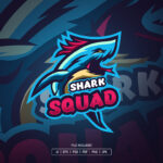 Shark Squad Esport Logo Template