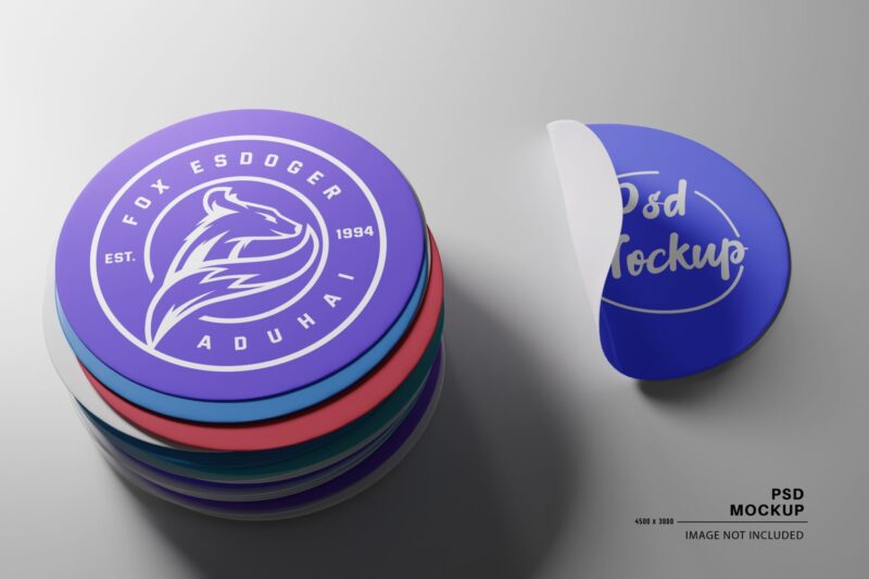 Sticker PSD Mockup