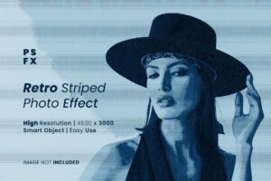 Retro Stripped Photo Effect