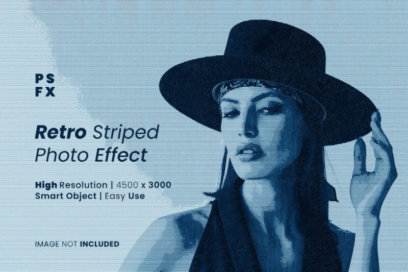 Retro Stripped Photo Effect